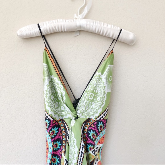 Neiman 100% Silk Maxi Dress Paisley Etro Style S - Picture 4 of 13